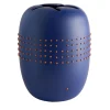 Code Blue Ceramic Vase with Red Dots By Arik Levy