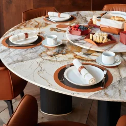 Cognac and Bordeaux Leather Sauce Holder