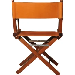 Cognac Leather Director's Chair