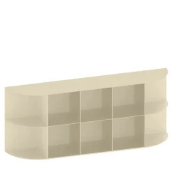 Coimbra 03 Beige Aluminum Outdoor Bookcase