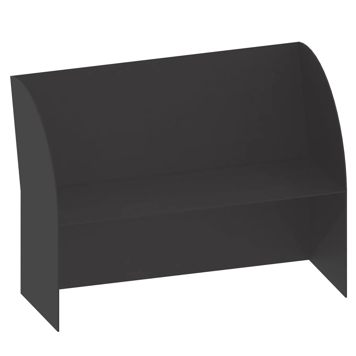 Coimbra 02 Black Aluminum Outdoor Bench