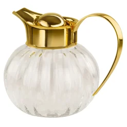 Coimbra 2 Channeled Gold & Crystal Glass Pitcher