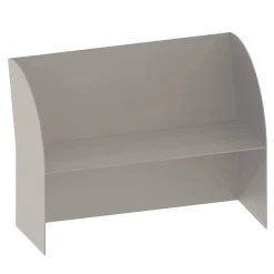 Coimbra 02 Gray Aluminum Outdoor Bench