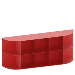 Coimbra 03 Red Aluminum Outdoor Bookcase