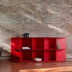 Coimbra 03 Red Aluminum Outdoor Bookcase