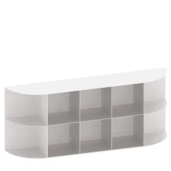 Coimbra 03 White Aluminum Outdoor Bookcase