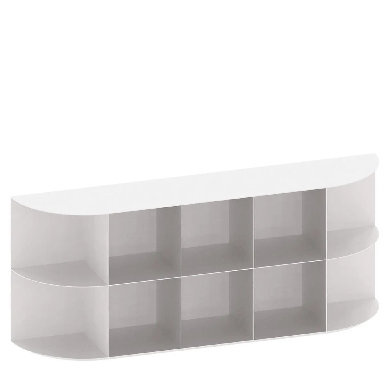 Coimbra 03 White Aluminum Outdoor Bookcase