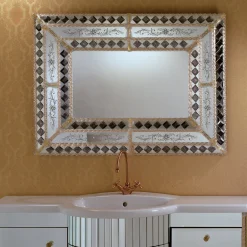 Colleoni Rectangular Murano Glass Mirror