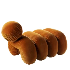 Collo Orange Sculptural Chaise