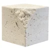 Colpo Da Maestro Small Travertine Cubic Sculpture