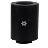 Com Cylindrical Black Marble Candle Holder