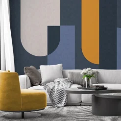 Composition Blue Bhaus 100 Wallpaper