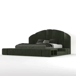 Concept 01 Modular Upholstered Green Bed