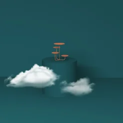 Condiviso 4-Tier Anthracite Serving Stand