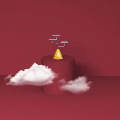 Condiviso 3-Tier Anthracite/White Carrara Serving Stand