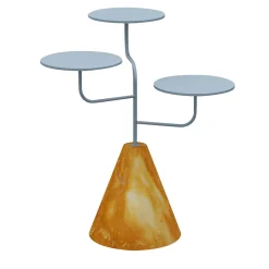 Condiviso 3-Tier Baby Blue/Giallo Siena Serving Stand