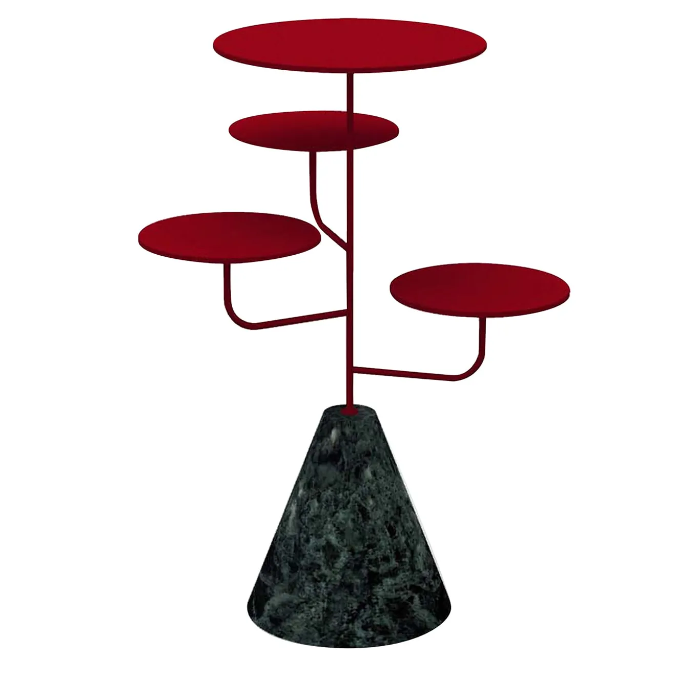 Condiviso 4-Tier Ruby Red/Green Guatemala Serving Stand