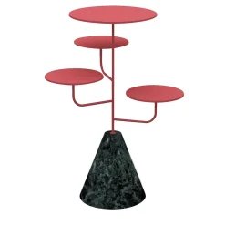 Condiviso 4-Tier Salmon Pink/Green Guatemala Serving Stand