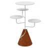 Condiviso 4-Tier White/Red Alicante Serving Stand