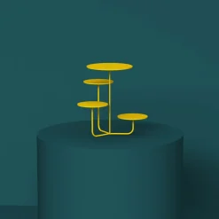 Condiviso 4-Tier Yellow Serving Stand