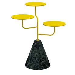 Condiviso 3-Tier Yellow/Green Guatemala Serving Stand