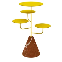 Condiviso 4-Tier Yellow/Red Alicante Serving Stand
