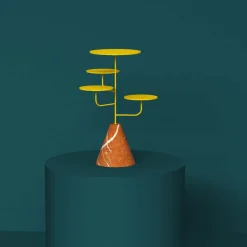 Condiviso 4-Tier Yellow/Red Alicante Serving Stand