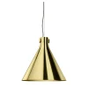 Cone Suspension Lamp in Polished Brass By Richard Hutten