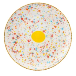 Confetti Charger with Crackled Rim