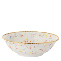 Confetti Large Salad Bowl with Crackled Rim