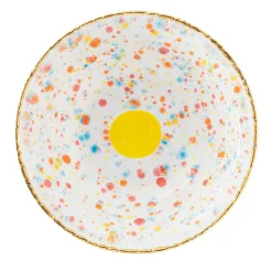 Confetti Large Salad Bowl with Crackled Rim