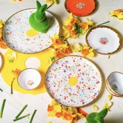 Confetti Set of 2 Dessert Plates with Jagged Rim