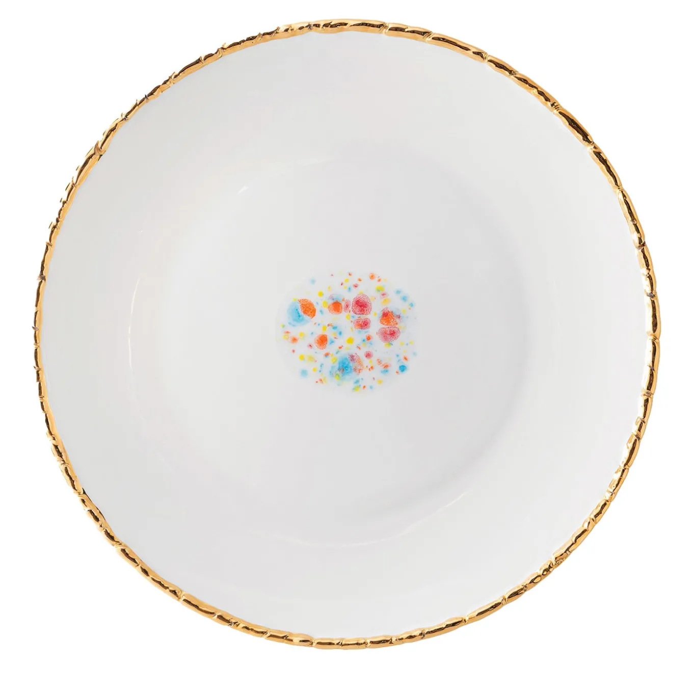 Confetti Set of 2 Dinner Plates with Crackled Rim