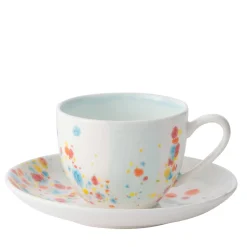 Confetti Set of Two Coffee Cups & Saucer