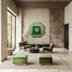 Confidence Green Octagonal Decorative Panel