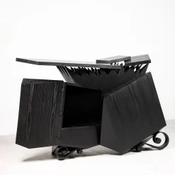 Conforme Al Plastico Black Lacquered Oak Sideboard