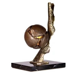 Conifer Bronze and Brass Table Lamp