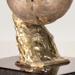 Conifer Bronze and Brass Table Lamp