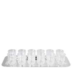 Conio Set of 12 Liquor Glasses with Tray