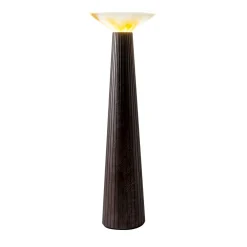 Cono da Terra Black Wood and Murano Glass Floor Lamp