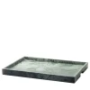 Convivio Maxi Solid Tray in Green Guatemala Marble