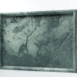 Convivio Maxi Solid Tray in Green Guatemala Marble