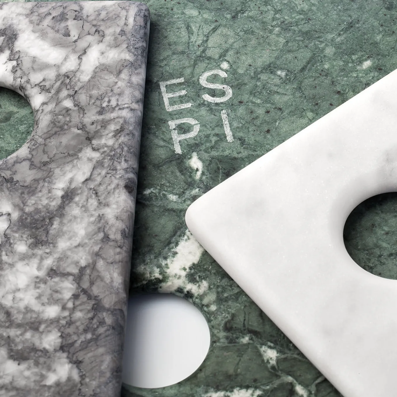 Convivio Mini Trivet in Green Guatemala Marble