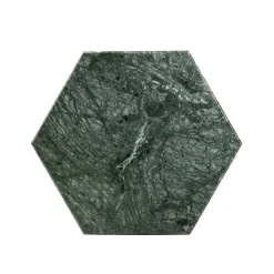 Convivio Set of 2 Coasters in Green Guatemala Marble