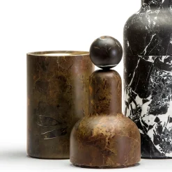 Cooler E Bottle in Black & Gold Marble