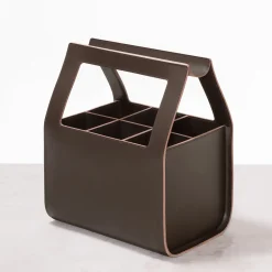 Copenhagen Tall Large Brown Storage Basket by Gio Tirotto