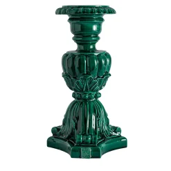 Copper Green Large Baroque Candle Holder