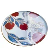Cora Red, Blue & Gold Large Plate