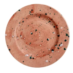 Coral Mottled Fruit Plate