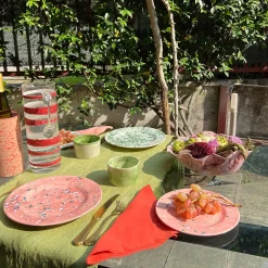 Coral Mottled Fruit Plate